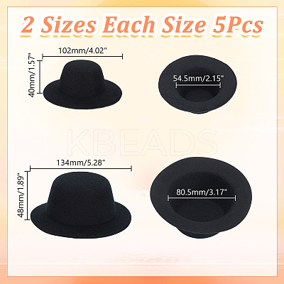 10Pcs 2 Style EVA Fabric Pillbox Stewardess Fascinator Hat Base for Millinery DIY-AR0004-81-1