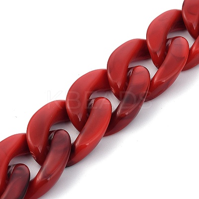 Acrylic Curb Chain for DIY Keychains HJEW-JM00399-M-1