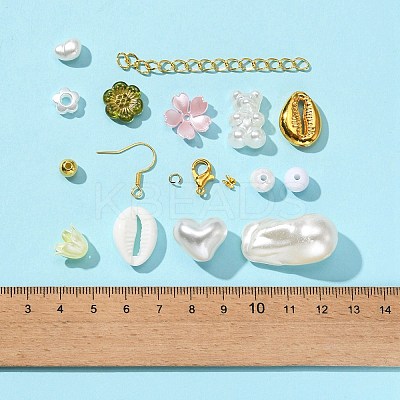 DIY Imitation Pearl Earring Bracelet Necklace Making Kit DIY-FS0003-09-1