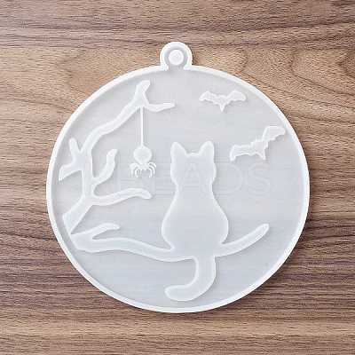 DIY Flat Round Pendant Decoration Food-grade Silicone Molds LS-SIMO-D002-03A-1