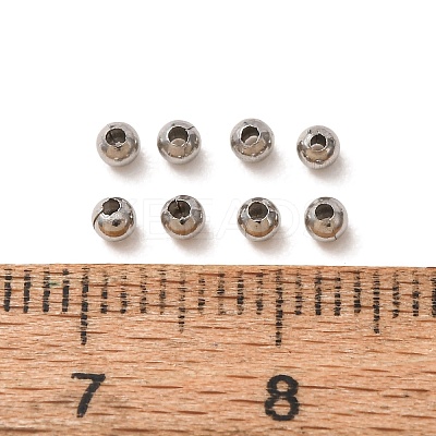 Non-Tarnish 304 Stainless Steel Round Seamed Beads A-STAS-R032-2mm-01-1