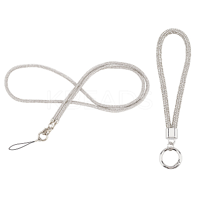 2Pcs 2 Styles Zinc Alloy Resin Universal Cell Phone Strap Crossbody Neck Strap Phone Charms AJEW-CP0008-93A-1