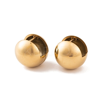 Round 304 Stainless Steel Hoop Earrings for Women LS-EJEW-E311-06G-1