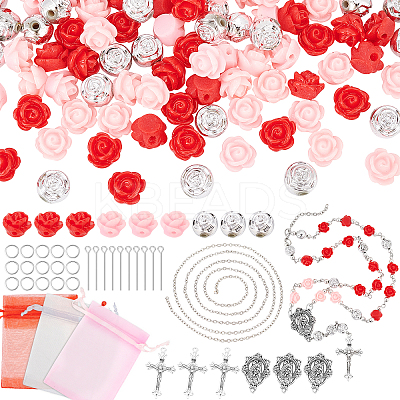 DIY Catholic Rosary Necklace Making Kit DIY-PH0008-91-1