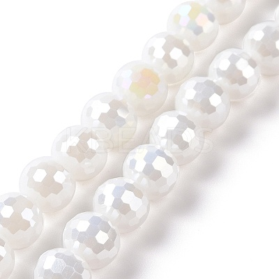 Electroplate Glass Beads Strands X-GLAA-E036-13E-1