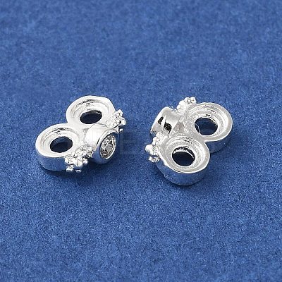 Rack Plating Brass Pave Clear Cubic Zirconia Spacer Bars KK-B088-11A-S-1
