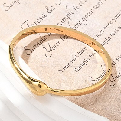 304 Stainless Steel Hinged Bangles for Women AJEW-P127-14G-1
