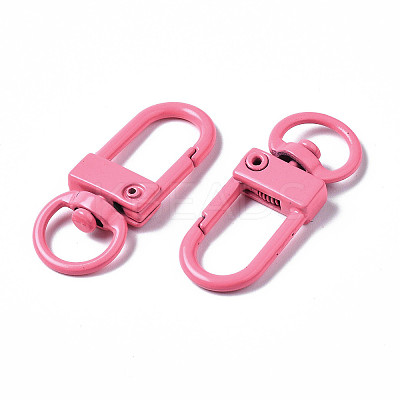 Spray Painted Eco-Friendly Alloy Swivel Snap Hooks Clasps PALLOY-T080-02J-NR-1
