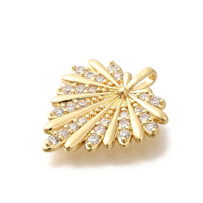 Rack Plating Brass Micro Pave Cubic Zirconia Pendants KK-M296-11G-1