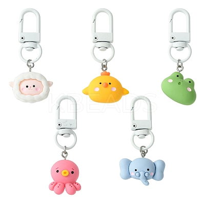 Animal Resin Pendant Decorations HJEW-FZ00014-1