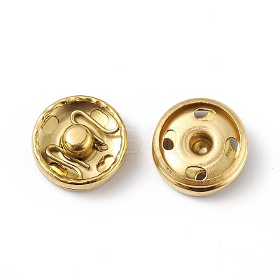 Ion Plating(IP) 202 Stainless Steel Snap Buttons BUTT-I017-01A-G-1