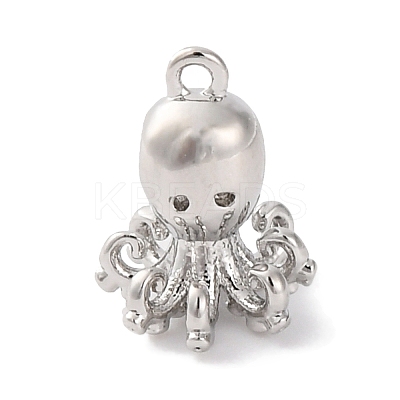 Brass Pendants With Clear Cubic Zirconia KK-S403-01P-1