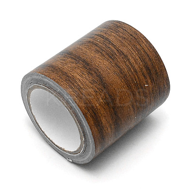 Non-woven Fabrics Imitation Wood Grain Adhesive Tape DIY-WH0001-70C-1