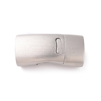 Tarnish Resistant Rectangle 304 Stainless Steel Matte Magnetic Clasps with Glue-in Ends STAS-O035-11-1