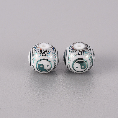 Electroplate Glass Beads LS-EGLA-Q123-012G-1