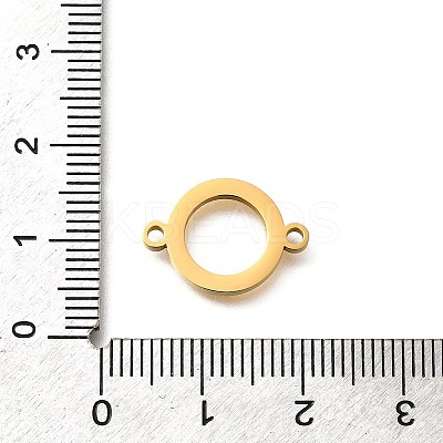 304 Stainless Steel Ring Links Connector Charms STAS-Q348-36G-1