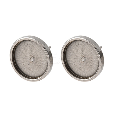 201 Stainless Steel Stud Earring Findings STAS-D379-10E-P-1