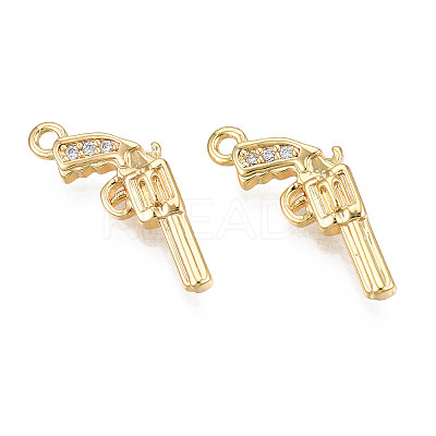 Brass Micro Pave Cubic Zirconia Pendants X2-KK-N231-246-1