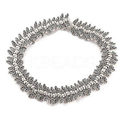 Tibetan Style Wing Alloy Bead Strands X-TIBEB-O007-22-LF-1