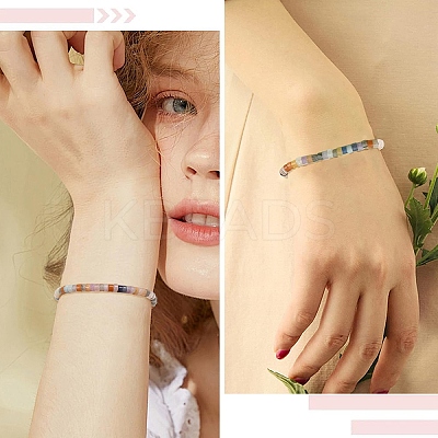 210Pcs 7 Styles Natural Flower Amazonite & Rose Quartz & Yellow Aventurine & Blue Aventurine(Dyed & Heated) & Labradorite & Red Aventurine & Lepidolite Beads G-YW0002-66-1