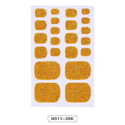 Solid Color Full-Cover Glitter Toenail Wraps MRMJ-N011-36K-1