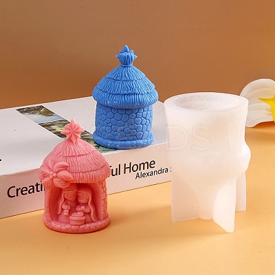 DIY Nativity Scene Candle Silicone Statue Molds LS-AJEW-M212-01A-1