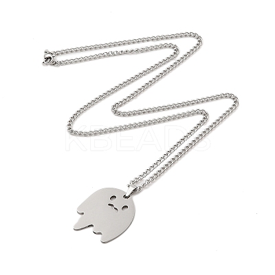 Anti-Tarnish 201 Stainless Steel Pendant Twisted Chain Necklaces for Women NJEW-U018-01P-05-1