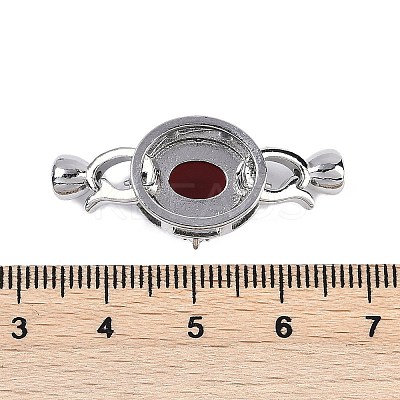 Brass Micro Pave Clear Cubic Zirconia Fold Over Clasps KK-U043-54P-01-1