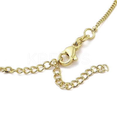 Brass Micro Pave Clear Cubic Zirconia Pendant Necklaces for Women NJEW-D305-03G-02-1