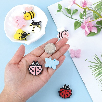 10Pcs 10 Styles Silicone Focal Beads SIL-SZ0002-29-1