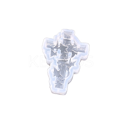 DIY Religion Cross with Ivy Leaf Display Decoration Silicone Molds PW-WG33289-01-1