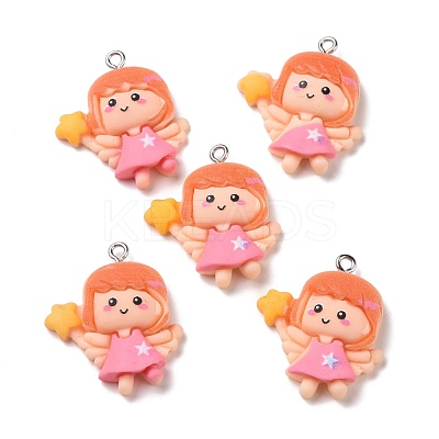 Opaque Resin Pendants RESI-G032-H03-1