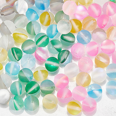 150Pcs 6 Colors Synthetic Moonstone Beads G-PA0001-02-1