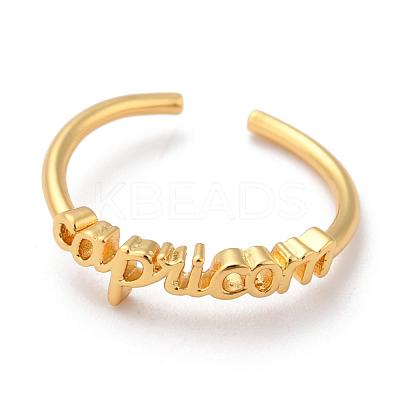 Constellation/Zodiac Sign Brass Cuff Rings RJEW-O042-06G-E-1