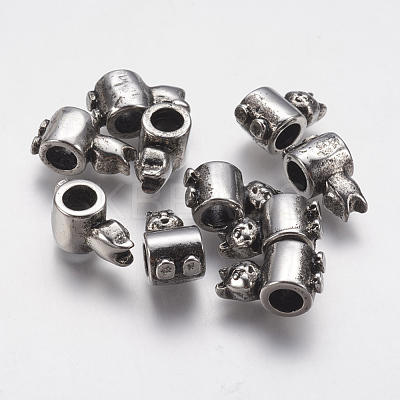 Ion Plating(IP) 304 Stainless Steel European Beads STAS-J022-108AS-1