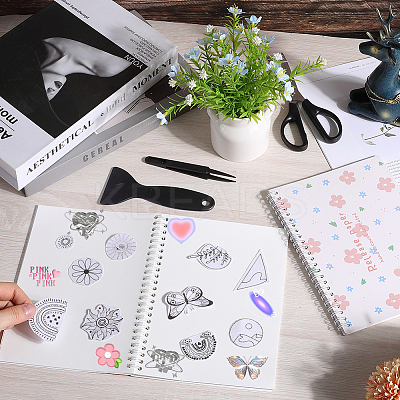 Sticker Collecting Loose-leaf A5 Spiral Bound Notebook AJEW-CP0007-85B-1