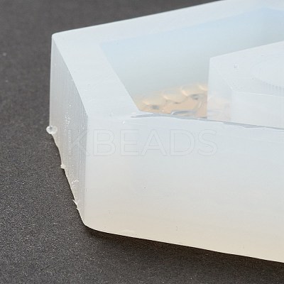 Imitation Embedded Rhinestone Hexagon Pendant Silicone Molds DIY-I090-12-1