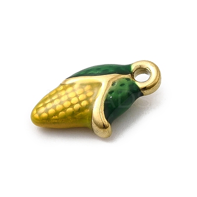 304 Stainless Steel Enamel Pendants STAS-I355-08G-01-1
