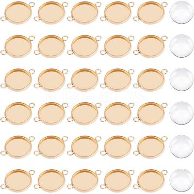 DIY Blank Dome Flat Round Link Connector Making Kit DIY-UN0003-77B-RG-1
