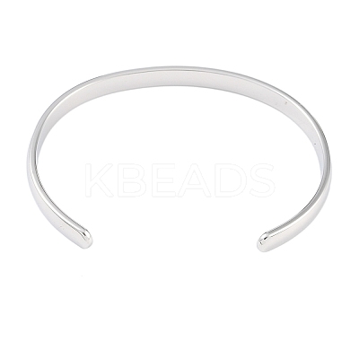 Non-Tarnish 304 Stainless Steel Open Cuff Plain Bangles BJEW-H591-01P-01-1