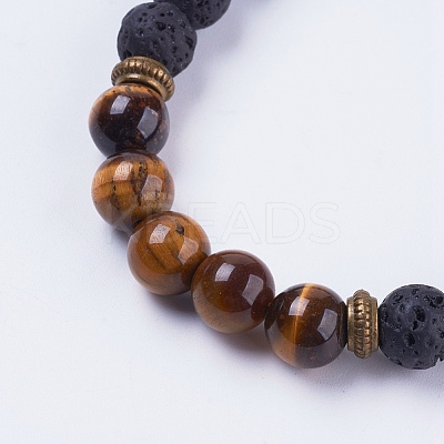 Adjustable Nylon Cord Braided Bead Bracelets BJEW-F308-57G-1