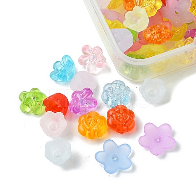 100Pcs 4 Styles Transparent Acrylic Beads TACR-FS0001-45-1