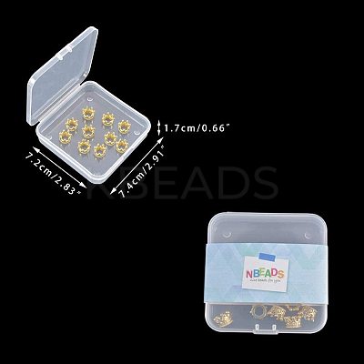 Rack Plating Brass Micro Pave Cubic Zirconia Beads ZIRC-NB0001-08-1