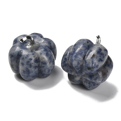 Natural Blue Spot Jasper Bell Pepper Figurines G-Q190-02P-08-1
