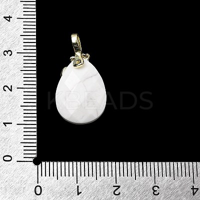 Natural Mixed Gemstone Faceted Teardrop Pendants KK-D021-03G-1