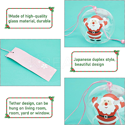 4Pcs 4 Style Japanese Wind Chimes DJEW-BC0001-08-1