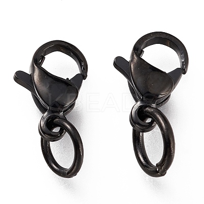 304 Stainless Steel Lobster Claw Clasps Ion Plating(IP) X-STAS-G240-01A-EB-1