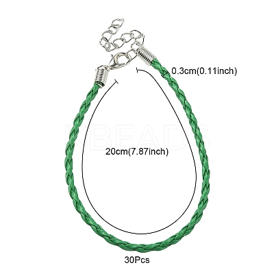 Trendy Braided Imitation Leather Bracelet Making BJEW-YW0001-09-1
