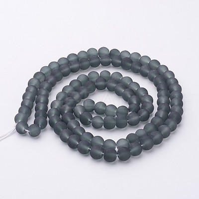 Baking Paint Transparent Glass Bead Strands X-GLAA-S031-8mm-12-1