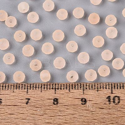 FGB Frosted Transparent Glass Seed Beads SEED-N013-04A-03-1